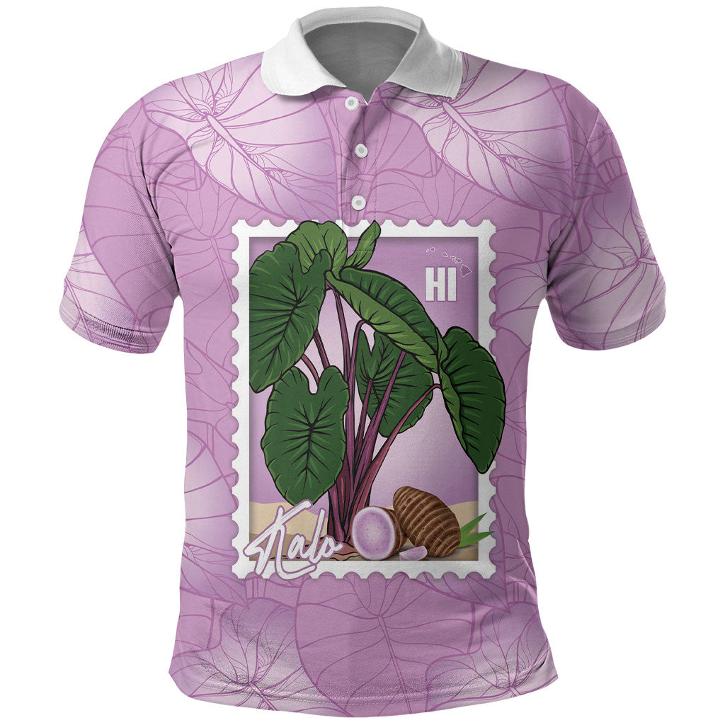 Aloha Hawaii Kalo Polo Shirt Hawaiian Taro Leaves Stylized Stamp