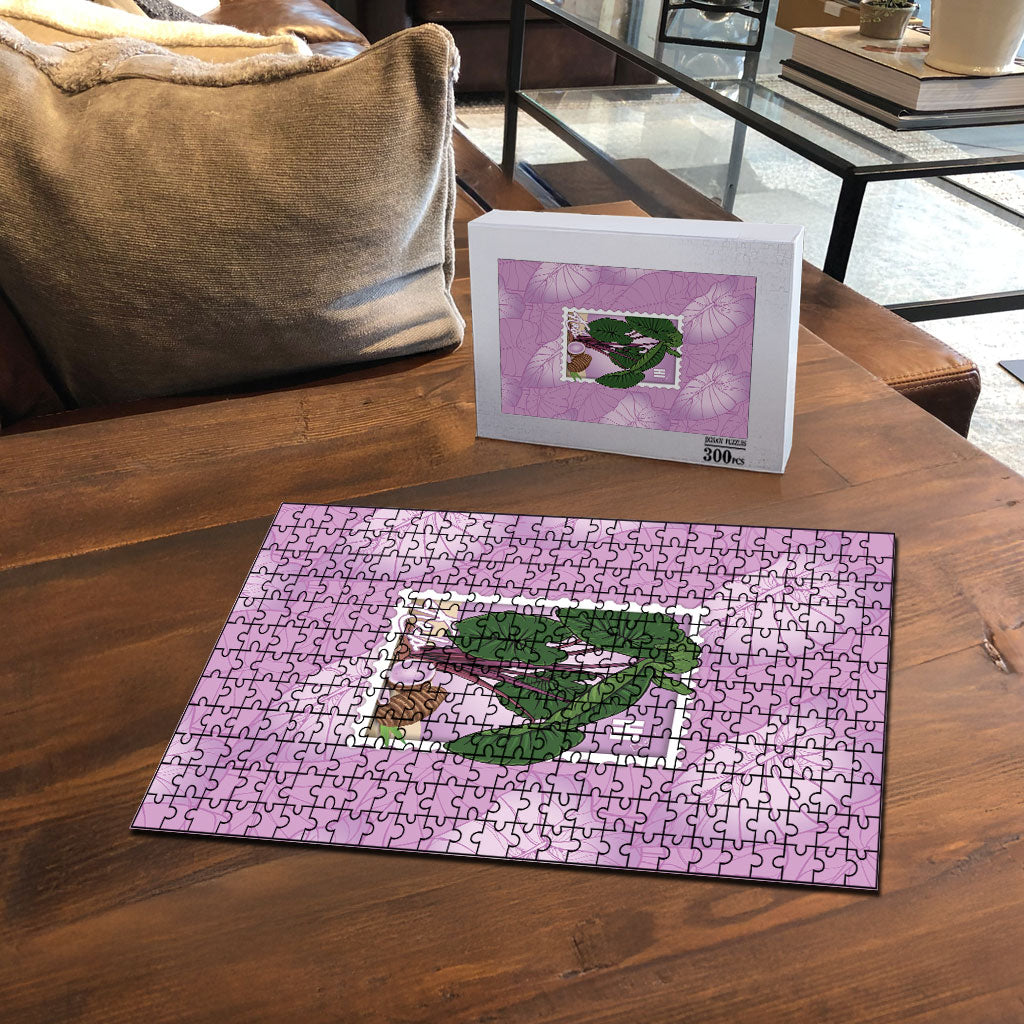 Aloha Hawaii Kalo Puzzle Hawaiian Taro Leaves Stylized Stamp LT14 - Polynesian Pride