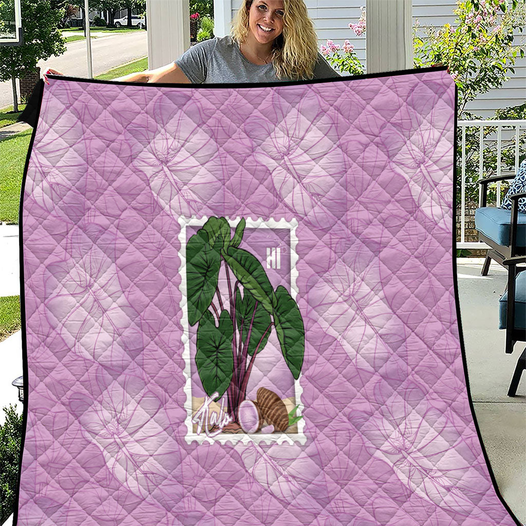 Aloha Hawaii Kalo Quilt Hawaiian Taro Leaves Stylized Stamp