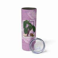 Aloha Hawaii Kalo Skinny Tumbler Hawaiian Taro Leaves Stylized Stamp LT14 - Polynesian Pride