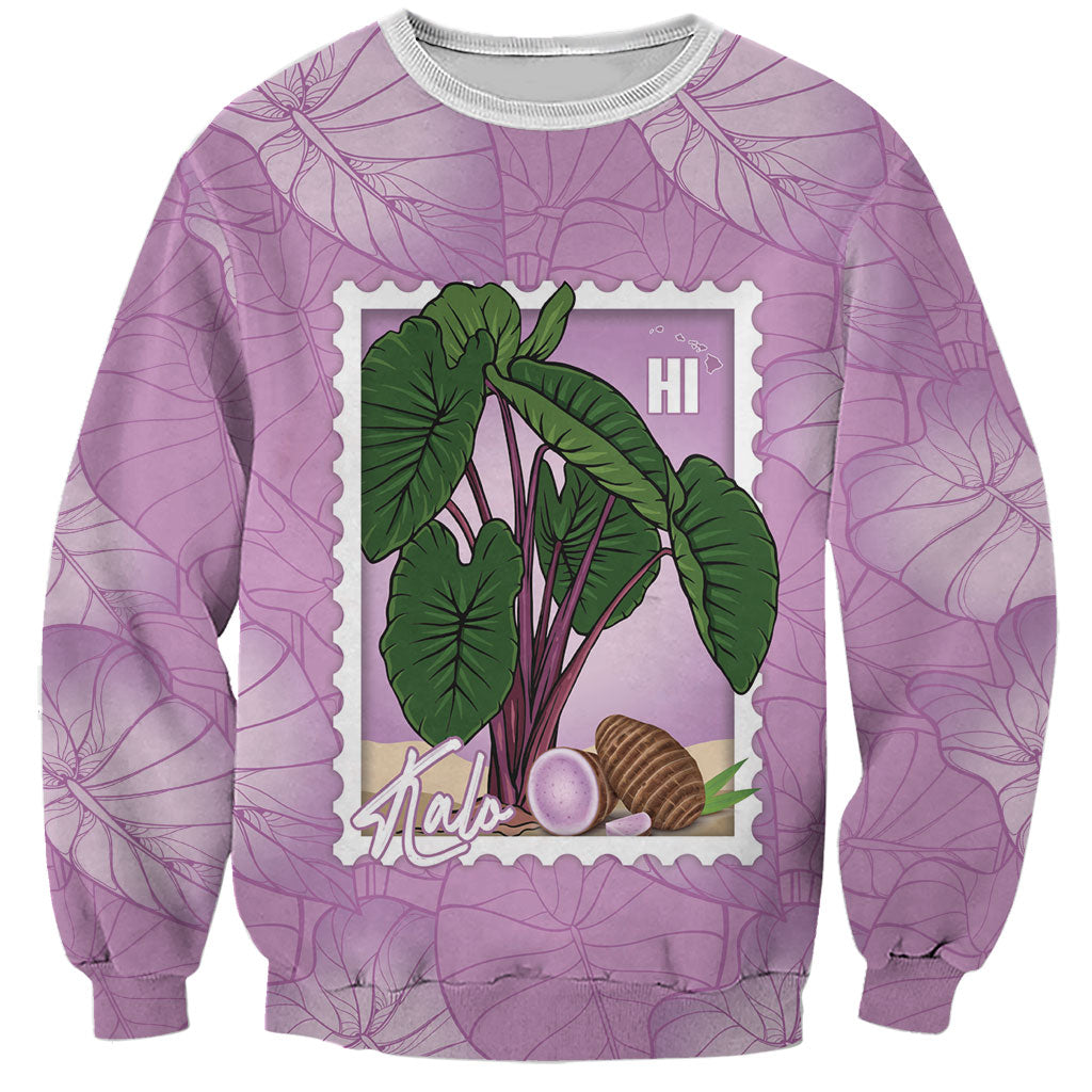 Aloha Hawaii Kalo Sweatshirt Hawaiian Taro Leaves Stylized Stamp
