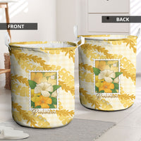 Aloha Hawaii Puakenikeni Laundry Basket Hawaiian Lei Palaka Motifs Stylized Stamp LT14 - Polynesian Pride