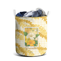 Aloha Hawaii Puakenikeni Laundry Basket Hawaiian Lei Palaka Motifs Stylized Stamp LT14 - Polynesian Pride
