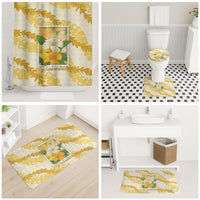 Aloha Hawaii Puakenikeni Bathroom Set Hawaiian Lei Palaka Motifs Stylized Stamp LT14 - Polynesian Pride