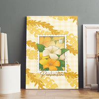 Aloha Hawaii Puakenikeni Canvas Wall Art Hawaiian Lei Palaka Motifs Stylized Stamp LT14 - Polynesian Pride
