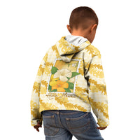 Aloha Hawaii Puakenikeni Kid Hoodie Hawaiian Lei Palaka Motifs Stylized Stamp LT14 - Polynesian Pride