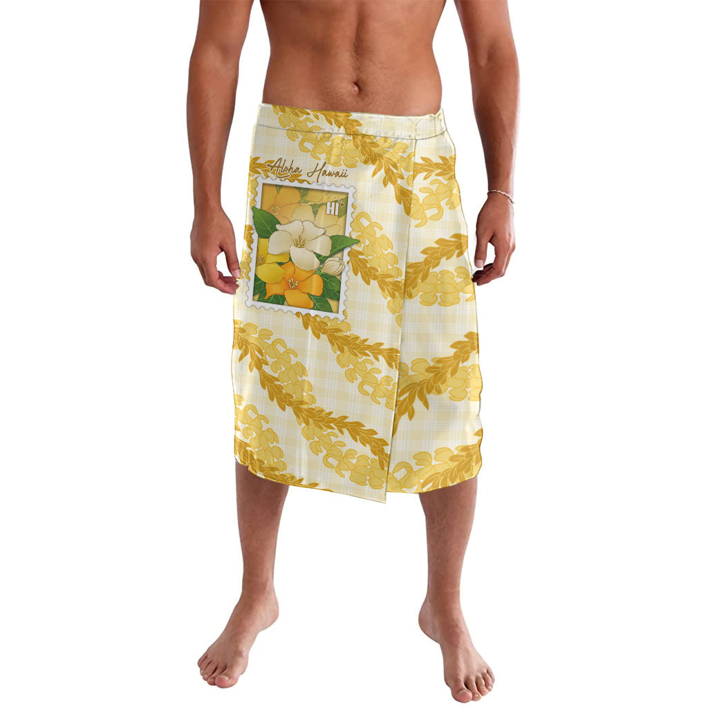 Aloha Hawaii Puakenikeni Lavalava Hawaiian Lei Palaka Motifs Stylized Stamp