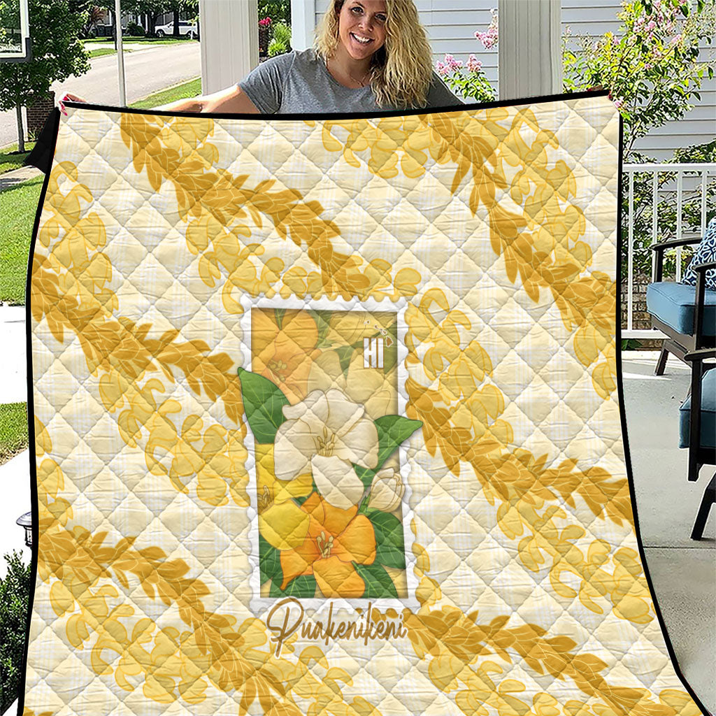 Aloha Hawaii Puakenikeni Quilt Hawaiian Lei Palaka Motifs Stylized Stamp