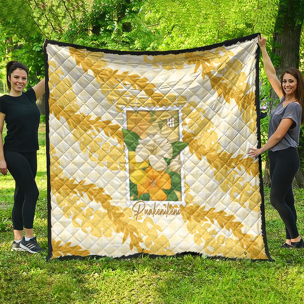 Aloha Hawaii Puakenikeni Quilt Hawaiian Lei Palaka Motifs Stylized Stamp LT14 - Polynesian Pride