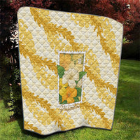 Aloha Hawaii Puakenikeni Quilt Hawaiian Lei Palaka Motifs Stylized Stamp LT14 - Polynesian Pride