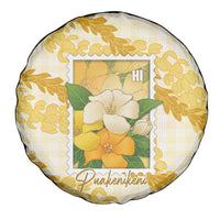 Aloha Hawaii Puakenikeni Spare Tire Cover Hawaiian Lei Palaka Motifs Stylized Stamp LT14 - Polynesian Pride