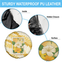 Aloha Hawaii Puakenikeni Spare Tire Cover Hawaiian Lei Palaka Motifs Stylized Stamp LT14 - Polynesian Pride