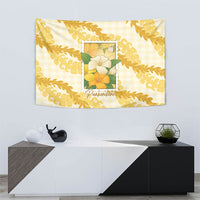 Aloha Hawaii Puakenikeni Tapestry Hawaiian Lei Palaka Motifs Stylized Stamp LT14 - Polynesian Pride