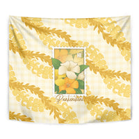 Aloha Hawaii Puakenikeni Tapestry Hawaiian Lei Palaka Motifs Stylized Stamp LT14 - Polynesian Pride