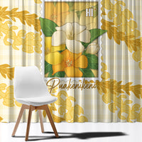 Aloha Hawaii Puakenikeni Window Curtain Hawaiian Lei Palaka Motifs Stylized Stamp LT14 - Polynesian Pride