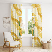Aloha Hawaii Puakenikeni Window Curtain Hawaiian Lei Palaka Motifs Stylized Stamp LT14 - Polynesian Pride