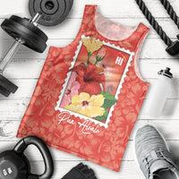 Aloha Hawaii Pua Aloalo Men Tank Top Hawaiian Hibiscus Flowers Stylized Stamp LT14 - Polynesian Pride