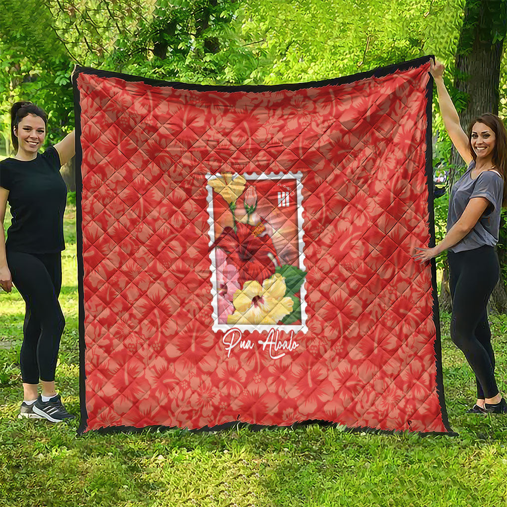 Aloha Hawaii Pua Aloalo Quilt Hawaiian Hibiscus Flowers Stylized Stamp LT14 - Polynesian Pride