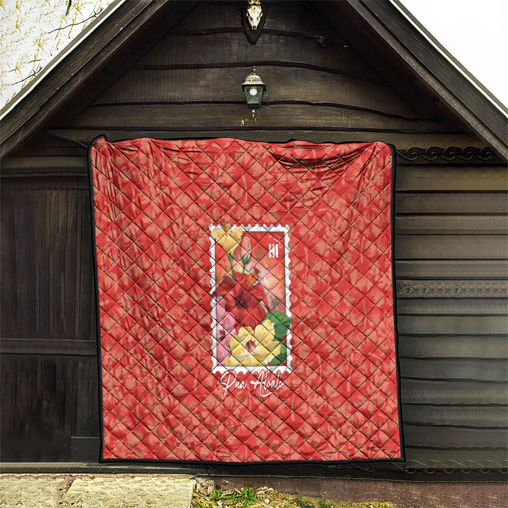 Aloha Hawaii Pua Aloalo Quilt Hawaiian Hibiscus Flowers Stylized Stamp LT14 - Polynesian Pride