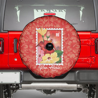 Aloha Hawaii Pua Aloalo Spare Tire Cover Hawaiian Hibiscus Flowers Stylized Stamp LT14 - Polynesian Pride