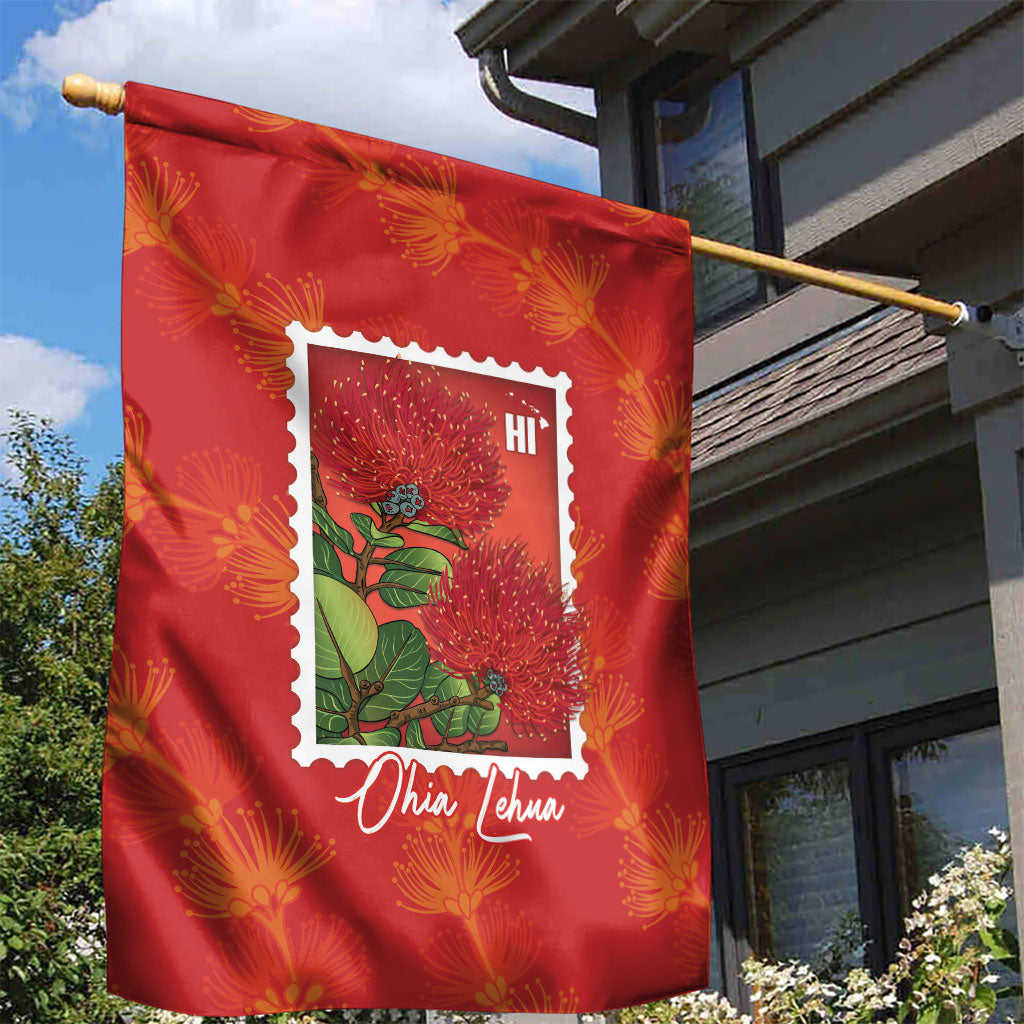 Aloha Hawaii Ohia Lehua Garden Flag Hawaiian Lei Stylized Stamp LT14 - Polynesian Pride