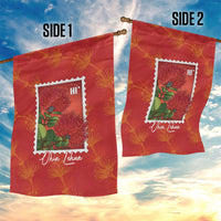 Aloha Hawaii Ohia Lehua Garden Flag Hawaiian Lei Stylized Stamp LT14 - Polynesian Pride