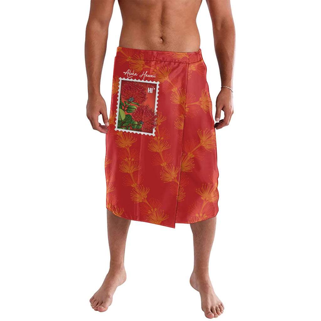 Aloha Hawaii Ohia Lehua Lavalava Hawaiian Lei Stylized Stamp