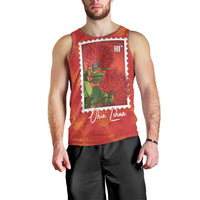 Aloha Hawaii Ohia Lehua Men Tank Top Hawaiian Lei Stylized Stamp LT14 - Polynesian Pride