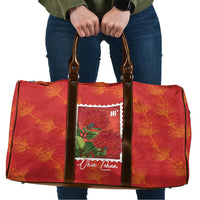 Aloha Hawaii Ohia Lehua Travel Bag Hawaiian Lei Stylized Stamp LT14 Red - Polynesian Pride