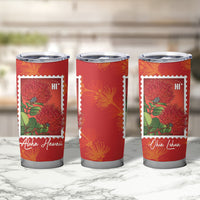 Aloha Hawaii Ohia Lehua Tumbler Cup Hawaiian Lei Stylized Stamp LT14 - Polynesian Pride