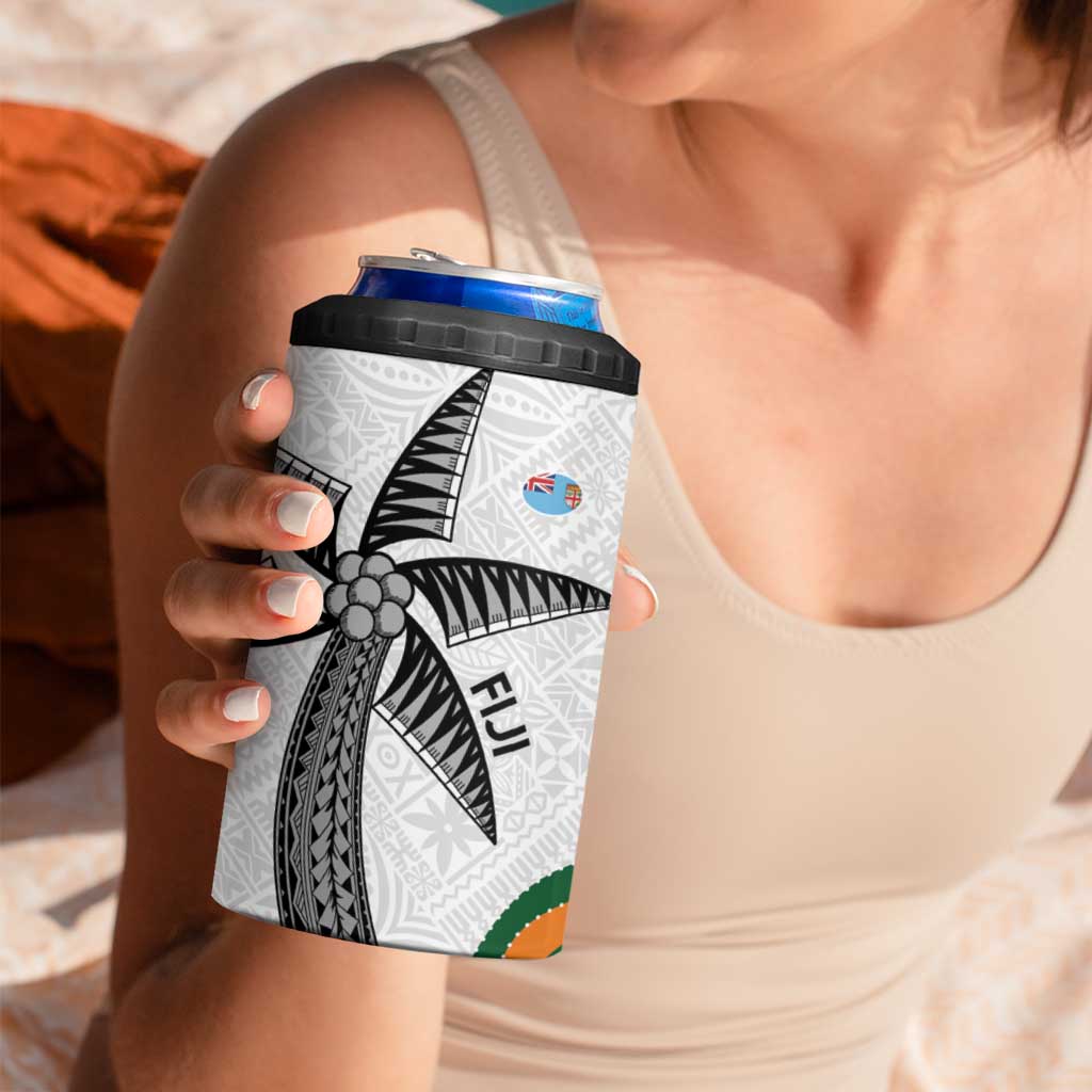 Custom Fiji And Australia Rugby 4 in 1 Can Cooler Tumbler Fijian Palm Tree Mix Aussie Kangaroo LT14 - Polynesian Pride
