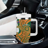 Fiji And Australia Rugby Tumbler With Handle Fijian Palm Tree Mix Aussie Kangaroo