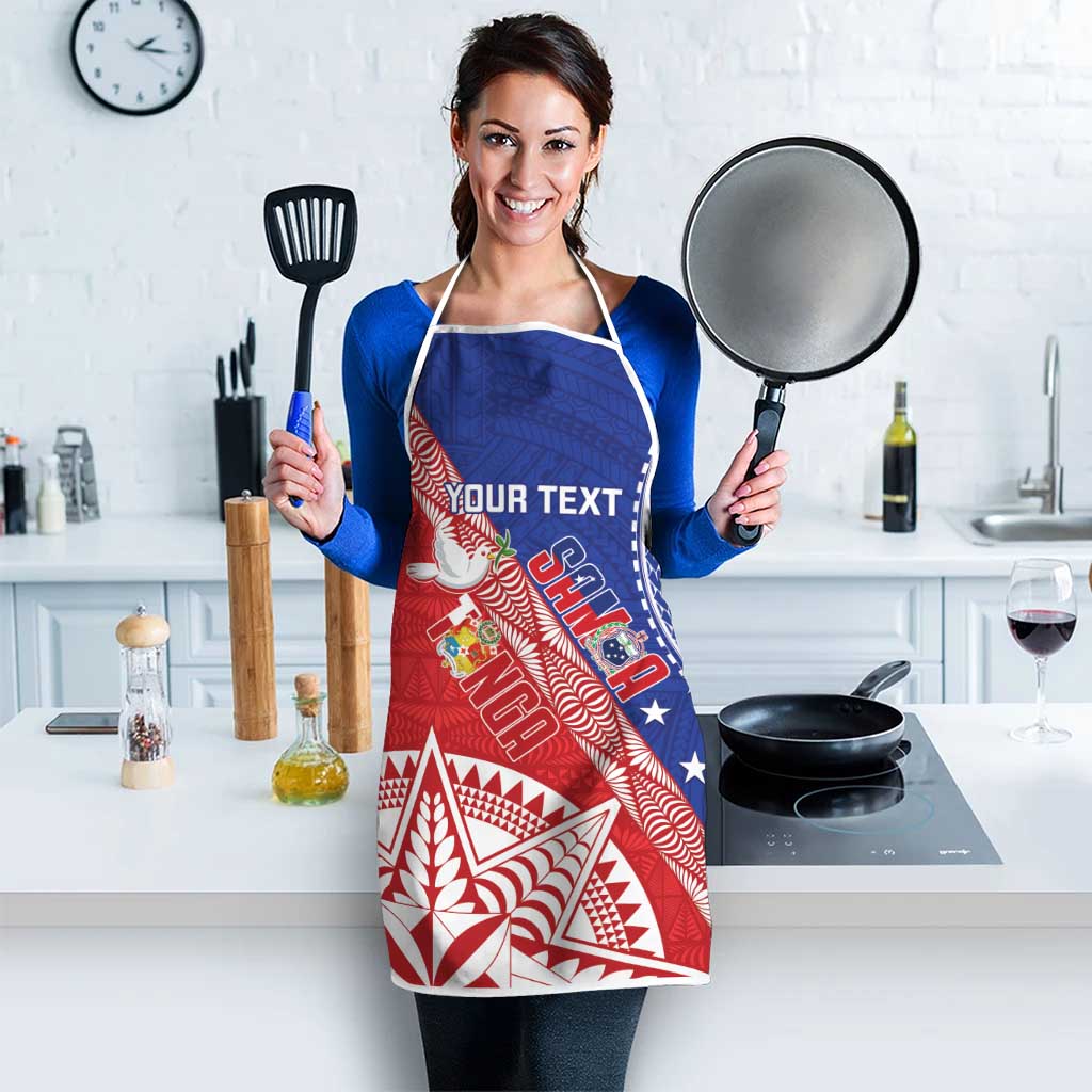 Tonga and Samoa Rugby Custom Apron Ikale Tahi Manu Samoa Together - Polynesian Pride