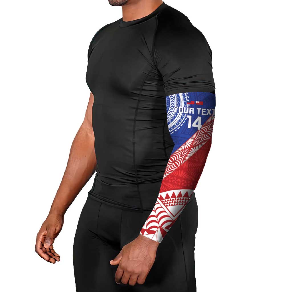 Tonga and Samoa Rugby Custom Arm Sleeves Ikale Tahi Manu Samoa Together - Polynesian Pride