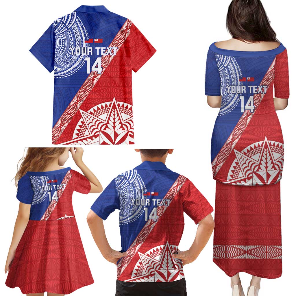 Tonga and Samoa Rugby Custom Family Matching Puletasi and Hawaiian Shirt Ikale Tahi Manu Samoa Together LT14 - Polynesian Pride