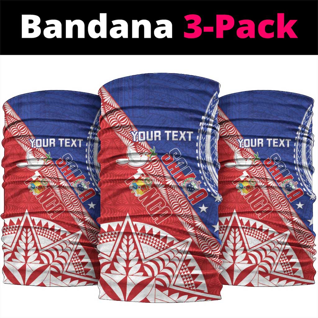 Tonga and Samoa Rugby Custom Neck Gaiter Ikale Tahi Manu Samoa Together - Polynesian Pride