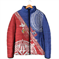 Tonga and Samoa Rugby Custom Padded Jacket Ikale Tahi Manu Samoa Together - Polynesian Pride