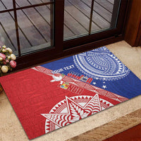 Tonga and Samoa Rugby Custom Rubber Doormat Ikale Tahi Manu Samoa Together - Polynesian Pride