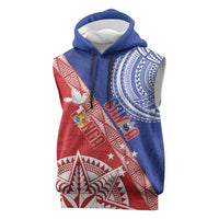 Tonga and Samoa Rugby Custom Sleeveless Hoodie Ikale Tahi Manu Samoa Together - Polynesian Pride