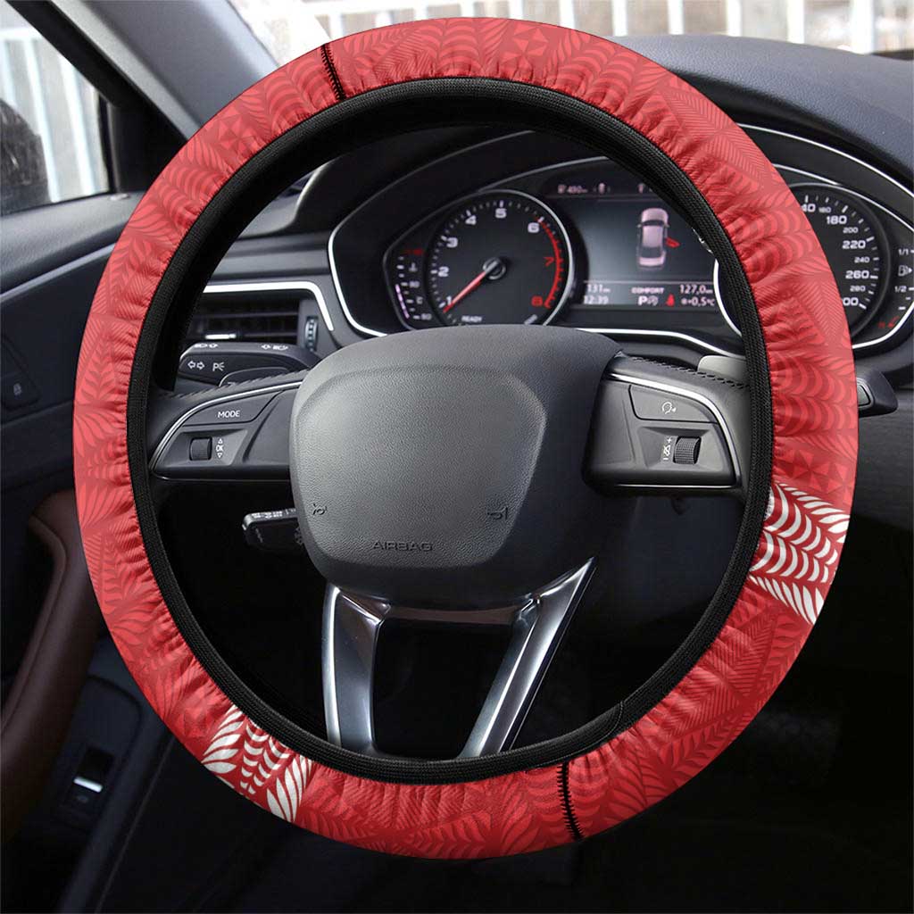 Tonga and Samoa Rugby Steering Wheel Cover Ikale Tahi Manu Samoa Together LT14 - Polynesian Pride