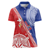 Tonga and Samoa Rugby Custom Women Polo Shirt Ikale Tahi Manu Samoa Together - Polynesian Pride