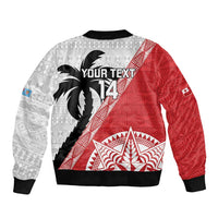 Fiji and Tonga Rugby Custom Bomber Jacket Flying Fijians Ikale Tahi Together Pacific - Polynesian Pride