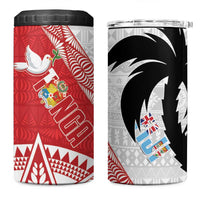 Fiji and Tonga Rugby 4 in 1 Can Cooler Tumbler Flying Fijians Ikale Tahi Together Pacific LT14 One Size: 16 oz Red - Polynesian Pride