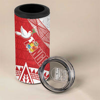 Fiji and Tonga Rugby 4 in 1 Can Cooler Tumbler Flying Fijians Ikale Tahi Together Pacific LT14 - Polynesian Pride