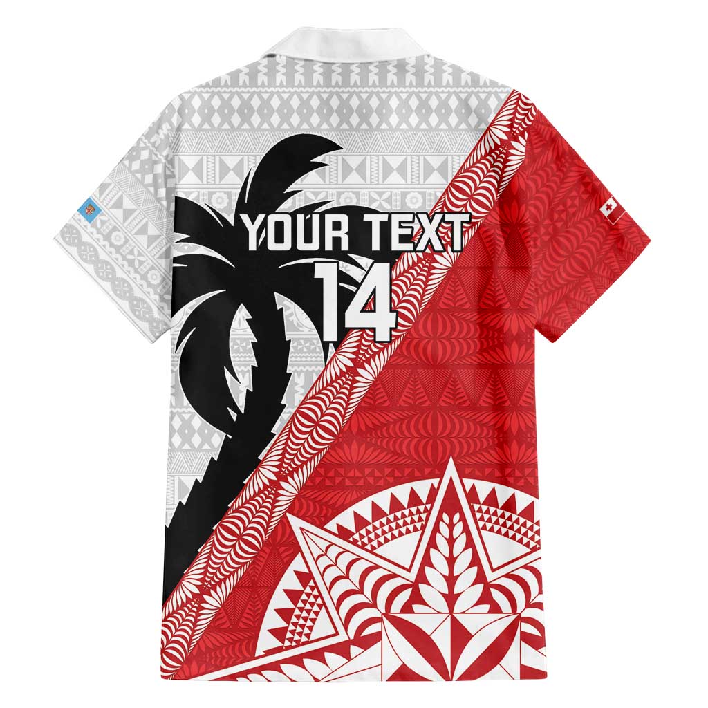 Fiji and Tonga Rugby Custom Family Matching Long Sleeve Bodycon Dress and Hawaiian Shirt Flying Fijians Ikale Tahi Together Pacific LT14 - Polynesian Pride