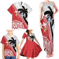 Fiji and Tonga Rugby Custom Family Matching Tank Maxi Dress and Hawaiian Shirt Flying Fijians Ikale Tahi Together Pacific LT14 - Polynesian Pride