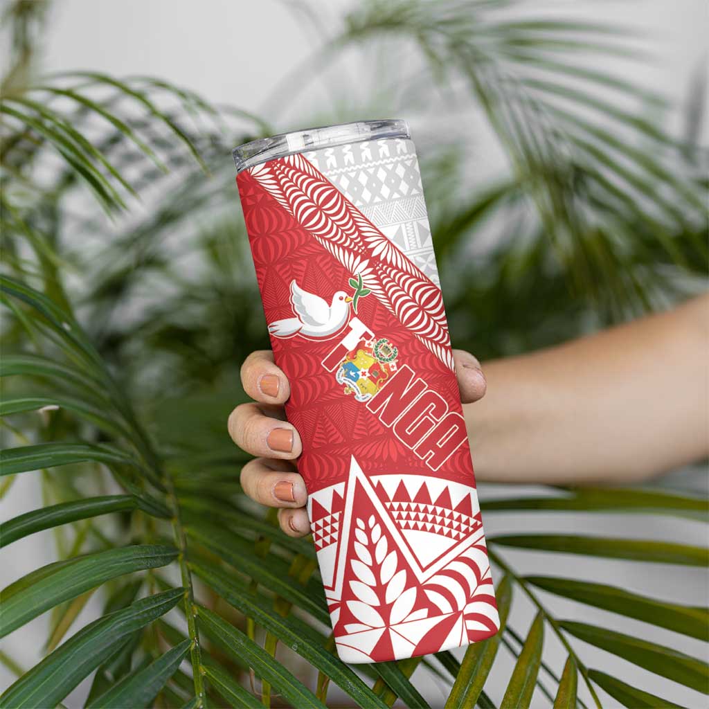 Fiji and Tonga Rugby Skinny Tumbler Flying Fijians Ikale Tahi Together Pacific LT14 - Polynesian Pride