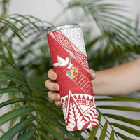 Fiji and Tonga Rugby Skinny Tumbler Flying Fijians Ikale Tahi Together Pacific LT14 - Polynesian Pride