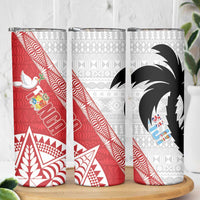 Fiji and Tonga Rugby Skinny Tumbler Flying Fijians Ikale Tahi Together Pacific LT14 - Polynesian Pride
