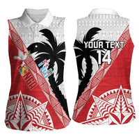 Fiji and Tonga Rugby Custom Women Sleeveless Polo Shirt Flying Fijians Ikale Tahi Together Pacific LT14 - Polynesian Pride